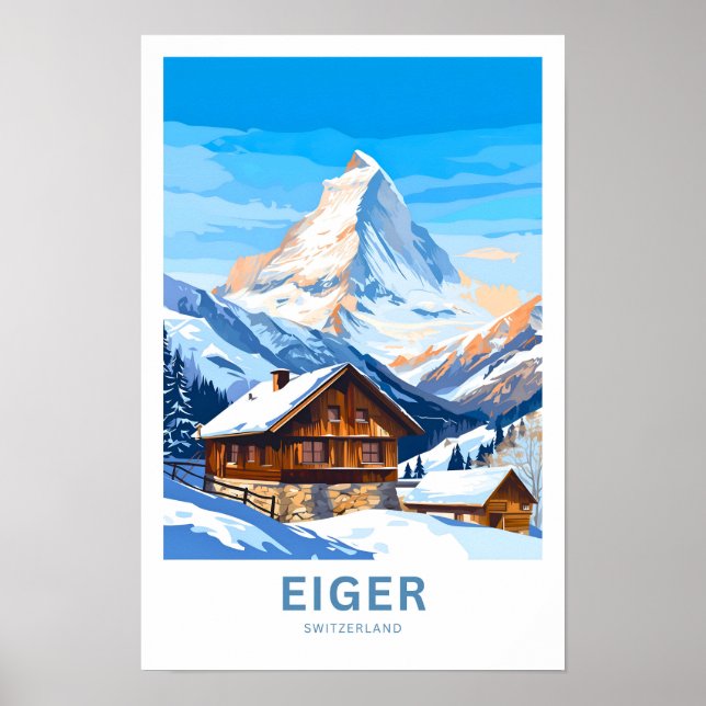 Poster Imprimer voyage Eiger Suisse (Devant)