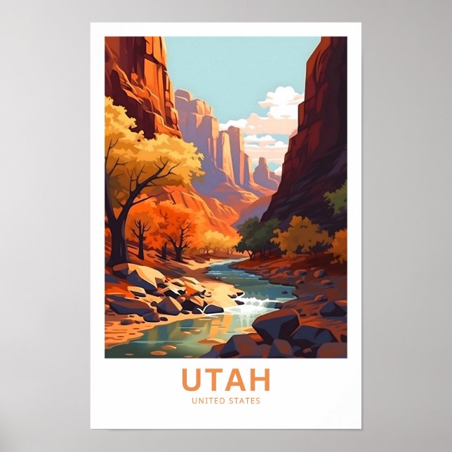 Poster Imprimer voyage États-Unis Utah (Devant)