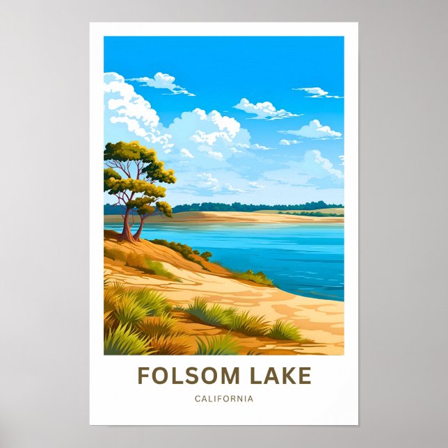 Poster Imprimer voyage Folsom Lake California (Devant)