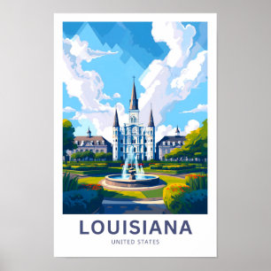 Poster Imprimer Voyage Louisiane États-Unis