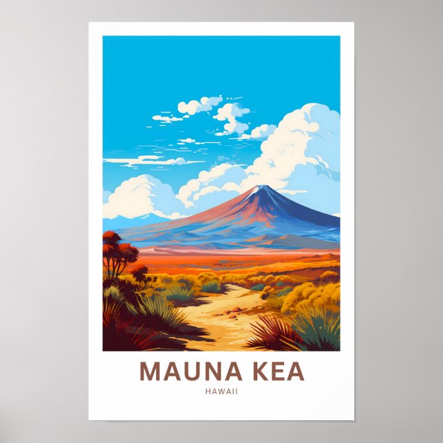 Poster Imprimer voyage Mauna Kea Hawaii (Devant)