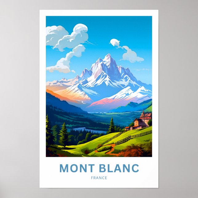 Poster Imprimer voyage Mont Blanc France (Devant)