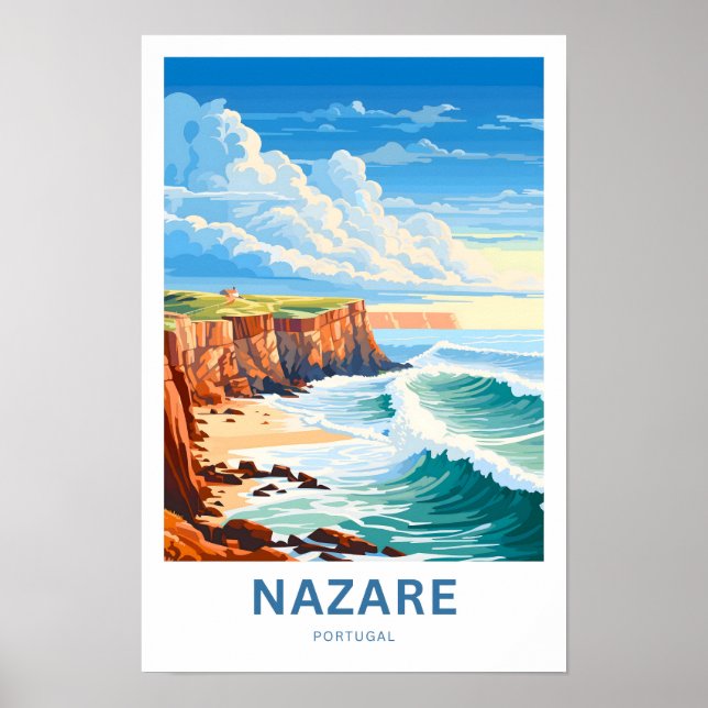 Poster Imprimer Voyage Nazare Portugal (Devant)