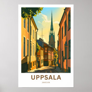 Poster Imprimer voyage Uppsala Suède