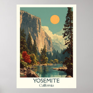 Poster Imprimer Yosemite California Art   Parc national