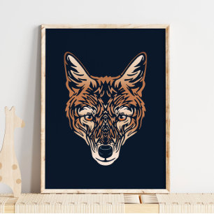 Poster Imprimerie africaine Wolf éthiopien   Éthiopie Wol