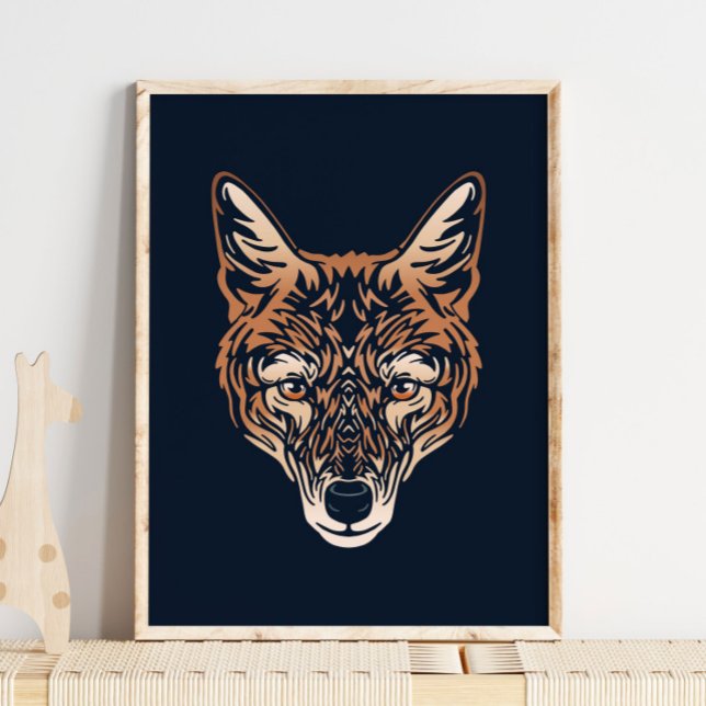 Poster Imprimerie africaine Wolf éthiopien | Éthiopie Wol (Créateur téléchargé)
