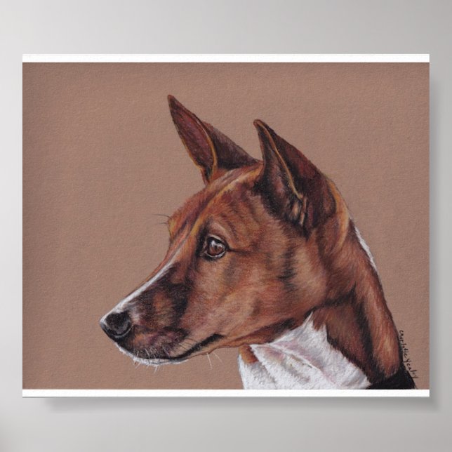 Poster Imprimerie de Chien Basenji (Devant)