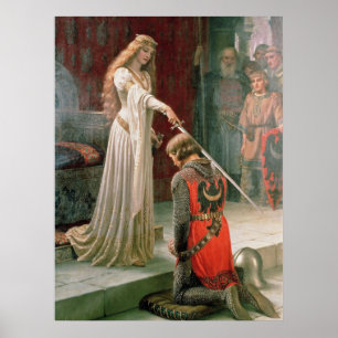Poster Imprimerie de l'Accolade Moyen Age Knight Art