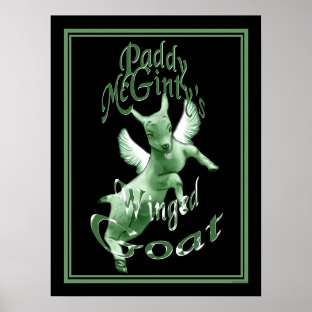Poster Imprimerie encadrée irlandaise Imprimerie de chèvr (Devant)