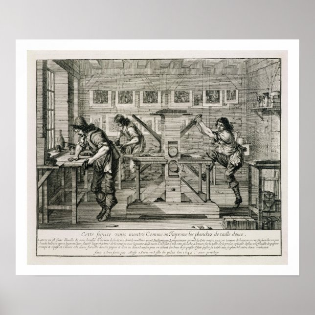 Poster imprimerie française, 1642 (gravure) (Devant)