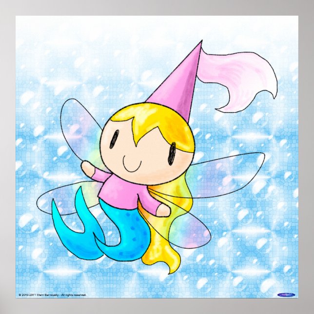 Poster Imprimerie Mermaid Fairy Princess (Devant)