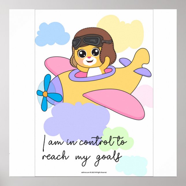 Poster In control to reach my goals Wall art (Devant)