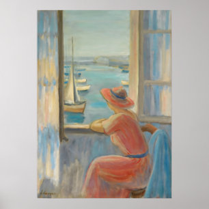 Poster In front of the window by Henri Lebasque