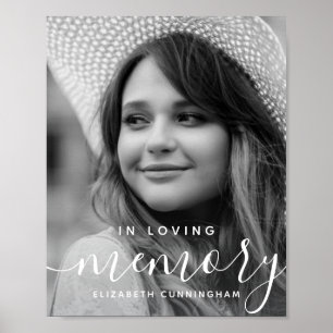 Poster In Love Memory Memorial Modern Elegant Photo