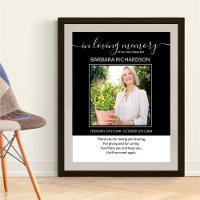 In Love Memory Photo and Memorial Verse Funeral