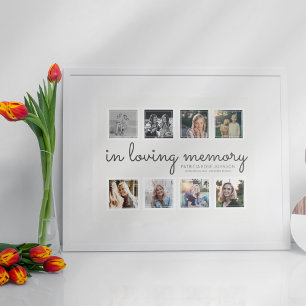 Poster In Love Memory Photo Collage de photos Keepsaké Ho