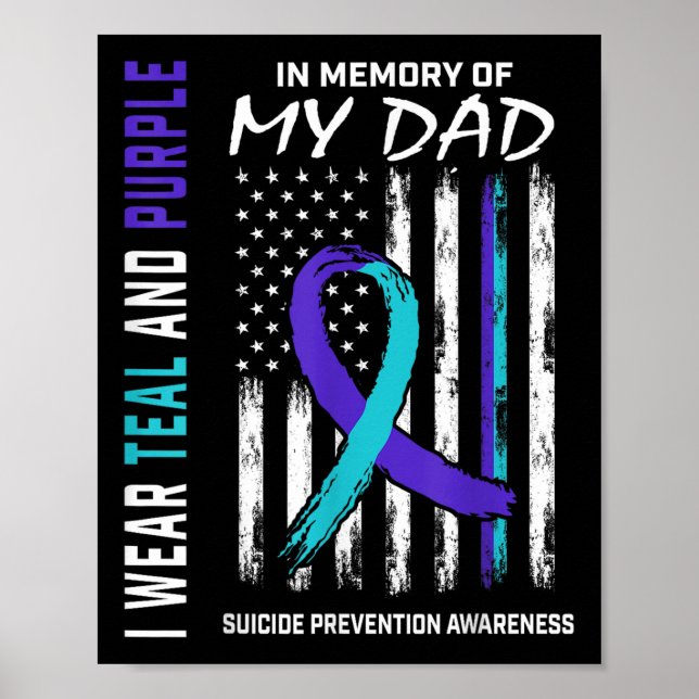 Poster In Memory Of Dad Suicide Awareness Prevention Amer (Devant)