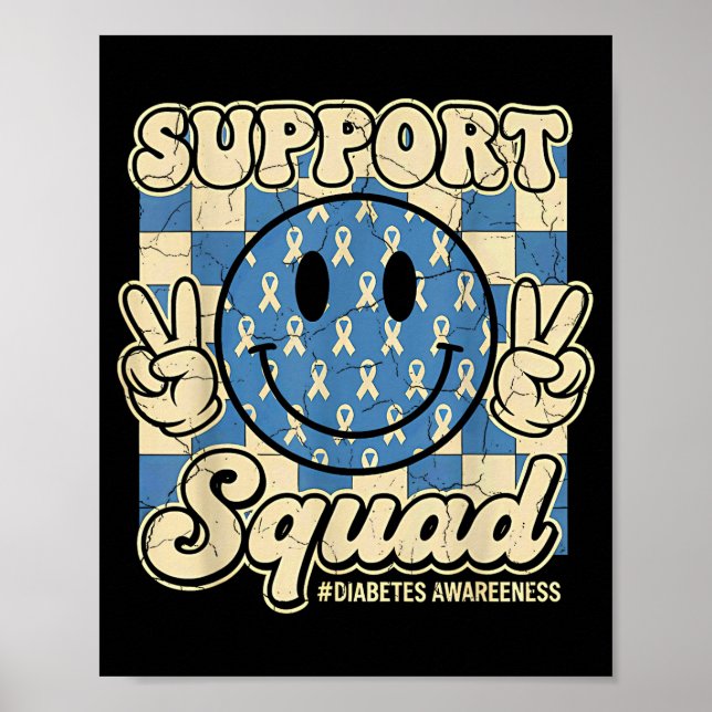Poster In November We Wear Blue Diabetes Awareness Suprt  (Devant)