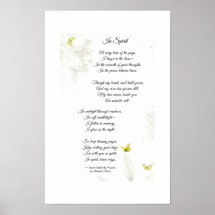 Poster "In Spirit" Poster Papillon d'or sur Lilies