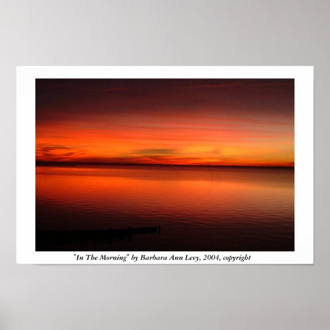 Poster In The Morning par Barbara Levy, 2004, copyright (Devant)