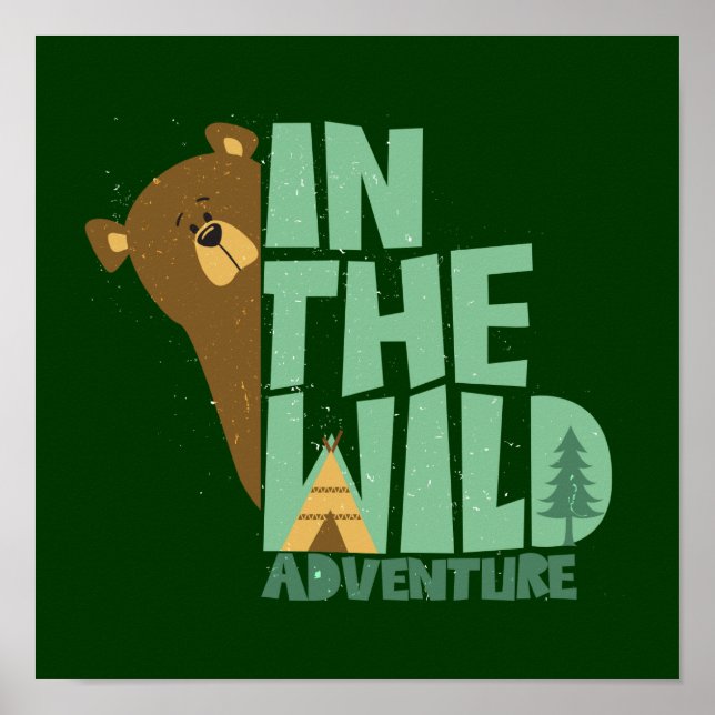 Poster In The Wild Adventure Bear (Devant)