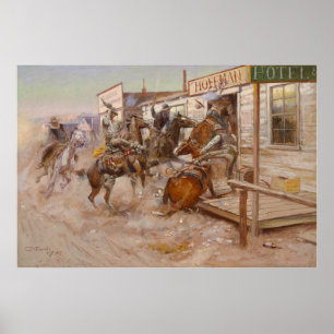 Poster In Without Knoking par Charles Marion Russell