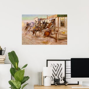 Poster In Without Knoking par Charles Marion Russell