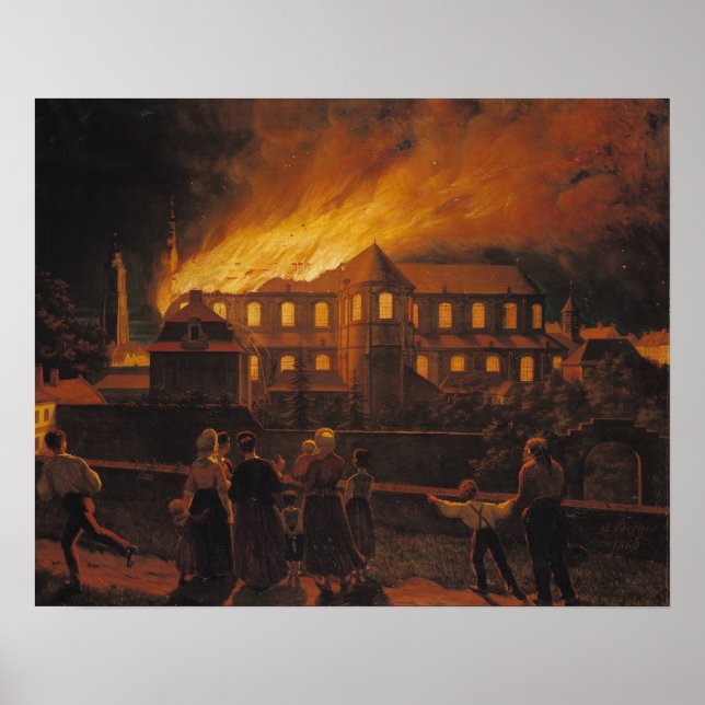 Poster Incendie à la cathédrale de Cambrai, le 9 septembr (Devant)