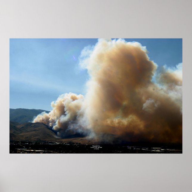 Poster Incendie de cascade, Carson City, Nevada 14/07/04 (Devant)