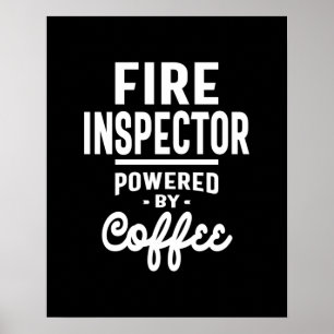 Poster Incendie Inspecteur Titre du travail Cadeau
