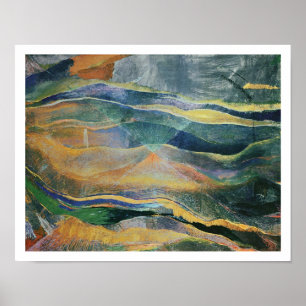 Poster Incidents de couleurs et des plaines (tempera et