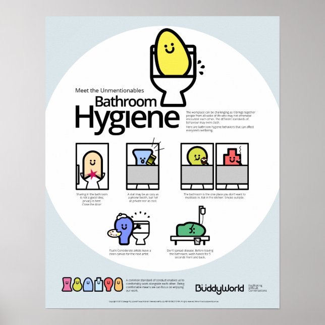Poster Incitables : Hygiène dans la salle de bain (Devant)