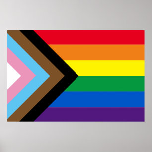 Poster Inclusive rainbow Lgbtq gay diversity flag
