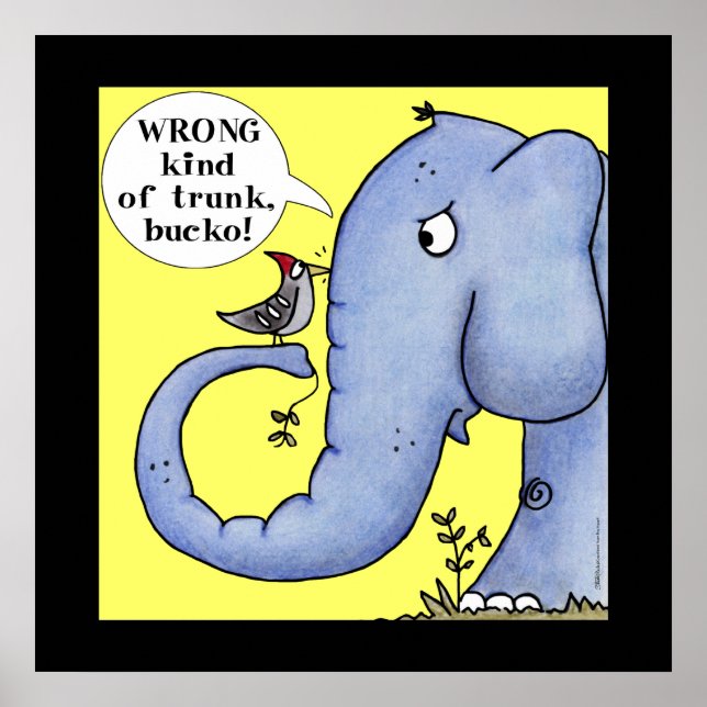 Poster Incompréhension des éléphants et des pics (Devant)