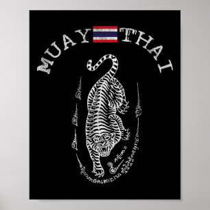 Poster Incroyable Tigre de Kickboxing Muay Thai - Hommes