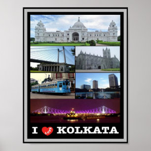 Poster Inde - Calcutta - Mosaïque -