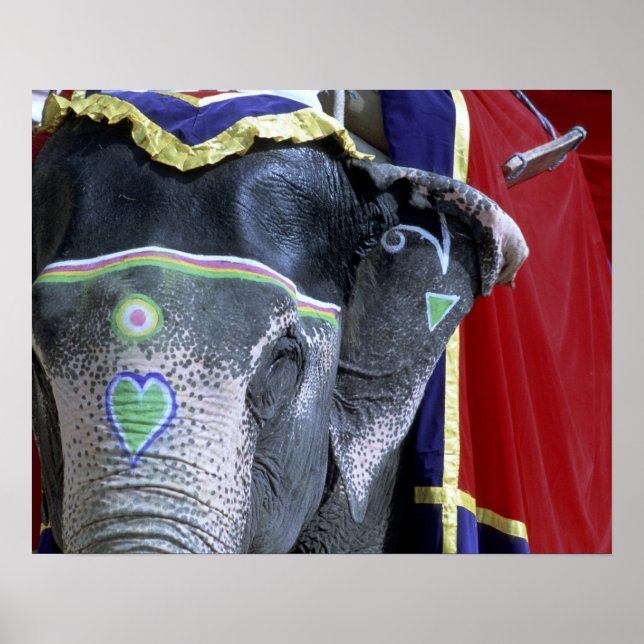 Poster Inde, Rajasthan, Jaipur. Le fort d'Amber. (Devant)