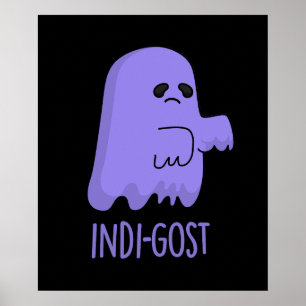Poster Indi-gost Funny Halloween Indigo jeu d'enfant noir