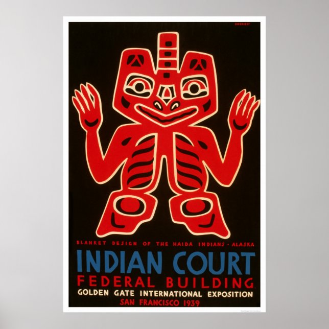Poster Indian Blanket SF Expo 1939 WPA (Devant)