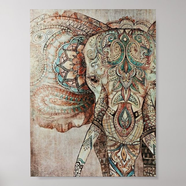 Poster Indian Elephant (Devant)