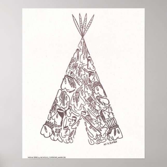 Poster INDIAN TEPEE par NICHOLAS_COPYRIGHT_MINI... (Devant)