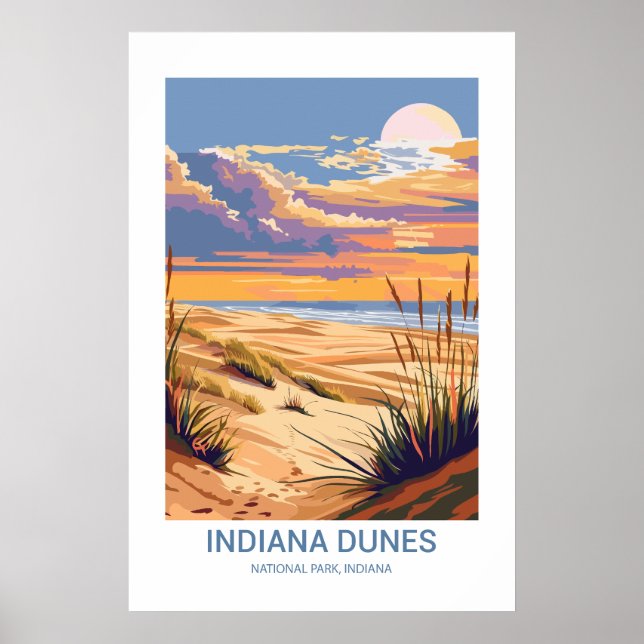 Poster Indiana Dunes National Park Indiana USA (Devant)