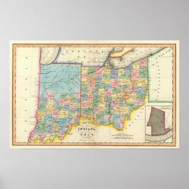 Poster Indiana, Ohio (Devant)