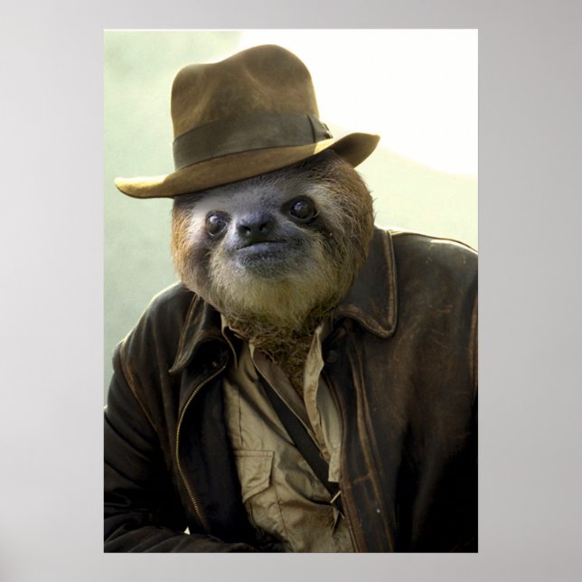 Poster Indiana Sloth (Devant)