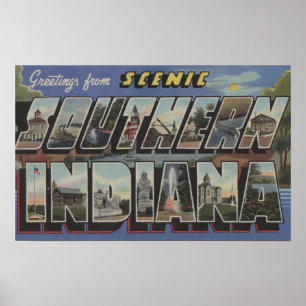Poster Indiana (Sud) - Scènes de grandes lettres