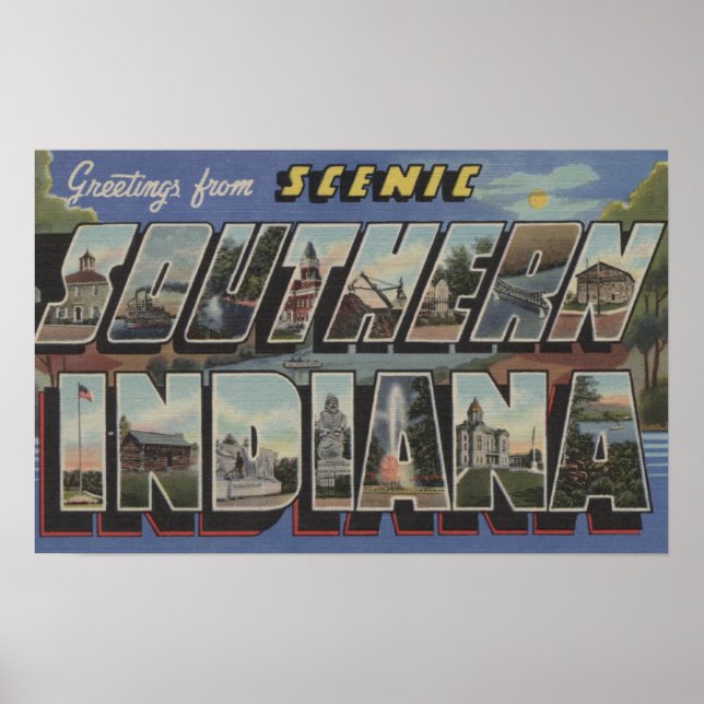 Poster Indiana (Sud) - Scènes de grandes lettres (Devant)