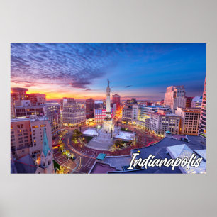 Poster Indianapolis, Indiana, États-Unis