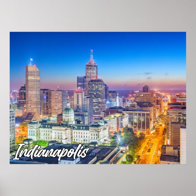 Poster Indianapolis, Indiana, États-Unis (Devant)