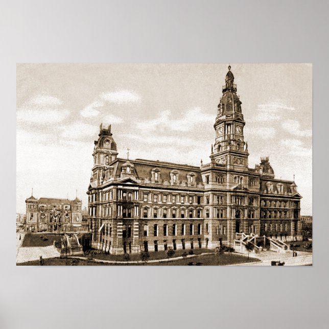 Poster Indianapolis Indiana Old Marion County Courthouse (Devant)